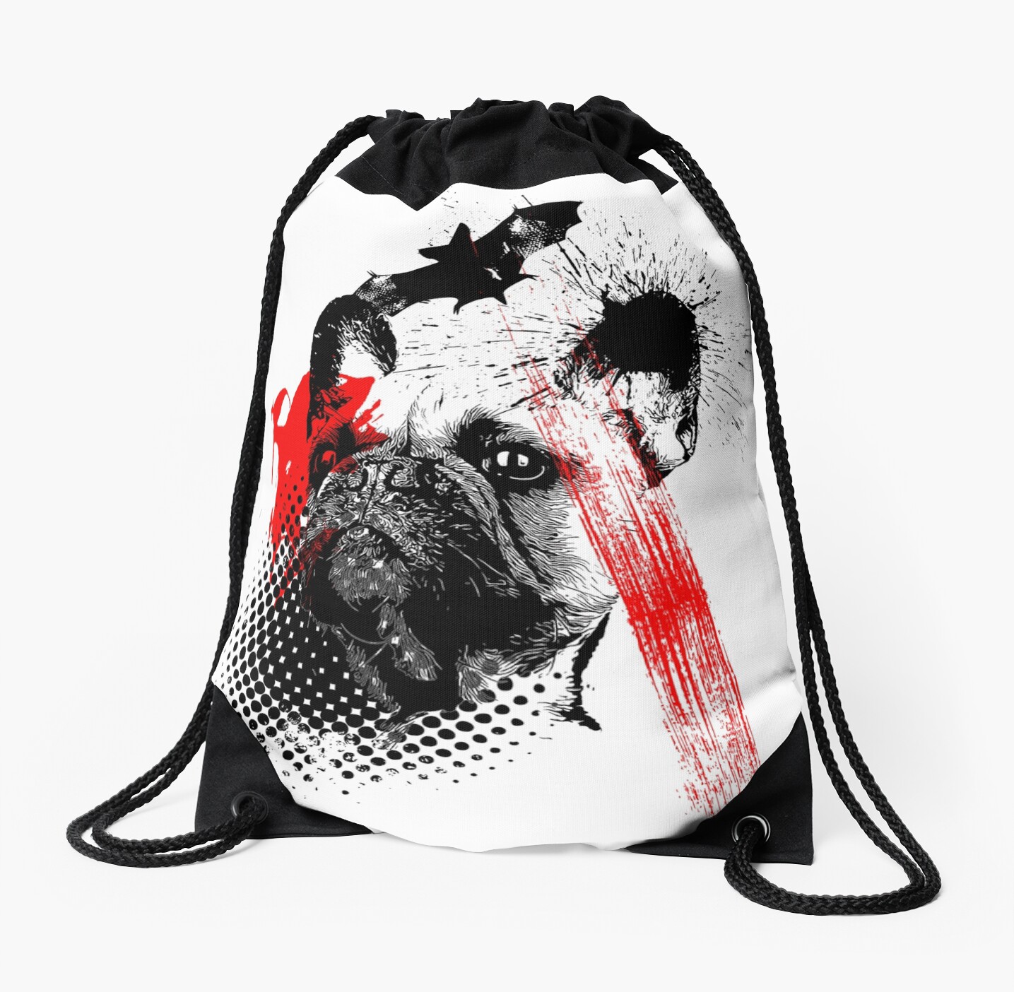 french bulldog tattoo style trash polka french bulldog tattoo style trash polka