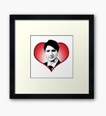 Justin Trudeau Heart Framed Print