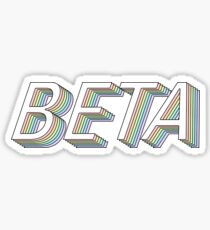 BETA- 3D rainbow greek letter Sticker