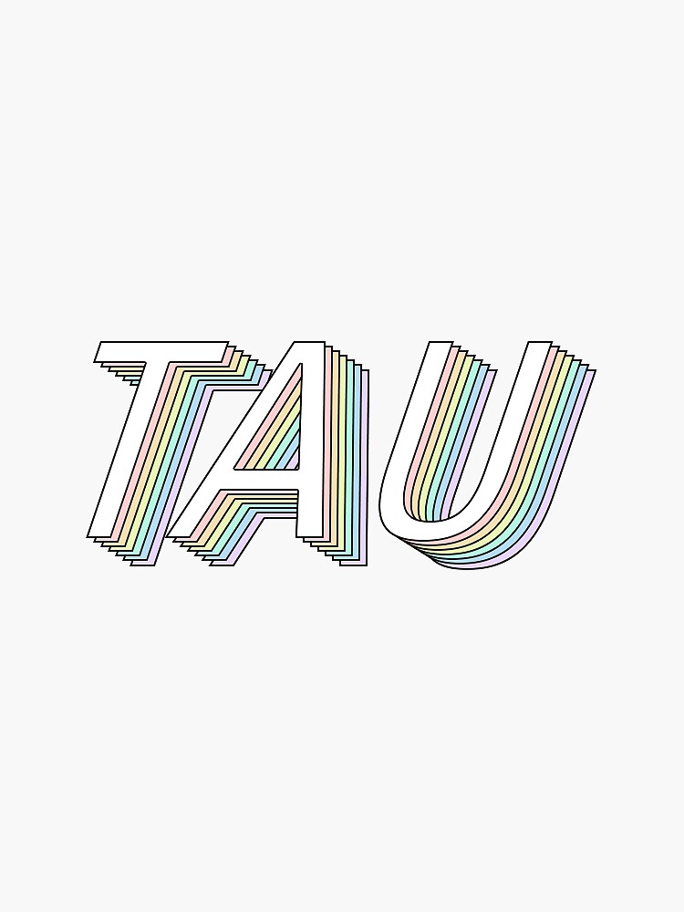 tau 3D rainbow greek letter by hopefuldesigns