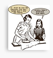 1950s Wife Rules Humor Canvas Print