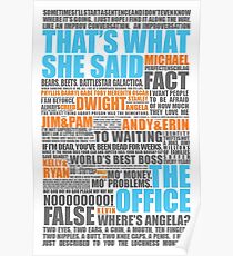 The Office Blue and Orange Poster