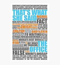 The Office Blue and Orange Photographic Print