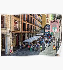 Toledo street in Madrid Poster