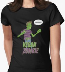 Vegan Zombie Women's Fitted T-Shirt