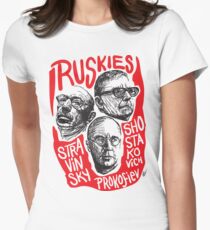 Ruskies-Russian Composers Fitted T-Shirt