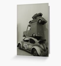 Stacked Toy Cars Greeting Card