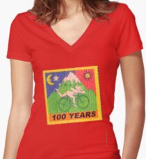 100 Years Women's Fitted V-Neck T-Shirt