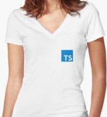 Typescript Women's Fitted V-Neck T-Shirt