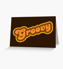 Groovy - Retro 70s - Logo Greeting Card