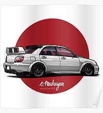 Impreza STI (weiß) Poster