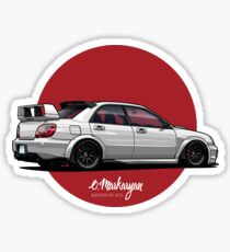 Impreza STI (white) Sticker