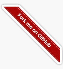 Fork me on Github Ribbon Red Sticker