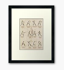Longsword Positions - Fiore dei Liberi "Getty" Framed Print
