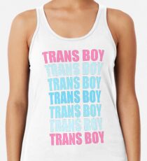 Trans Boy Typografie Racerback Tank Top