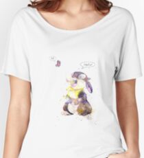 Thumper, Bunny And Butterfly, Watercolor Art Women's Relaxed Fit T-Shirt