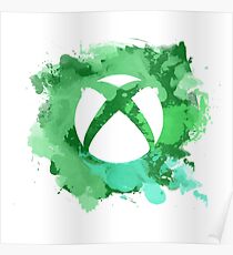 Xbox watercolor Poster