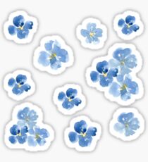 Little Blue Flowers ~ Stickers Sticker