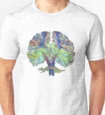Tractography on white Unisex T-Shirt
