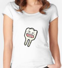 tooth cartoon character Women's Fitted Scoop T-Shirt