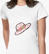 cartoon hat Women's Fitted T-Shirt