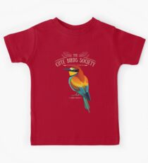 Merops apiaster on black Kids Tee