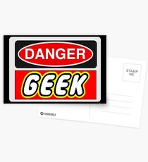 Danger Geek Sign Postcards