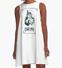 Irish Leprechaun Uncle Sam St Patricks Day Funny A-Line Dress