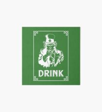 Funny Leprechaun Uncle Sam St Patricks Day 2017 Irish Art Board