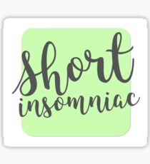 Short Insomniac Cube Sticker
