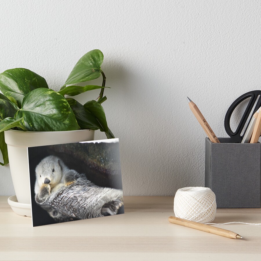 Kisses from an otter Art Board Print