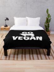 Go vegan Throw Blanket