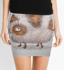 funny spring cat Mini Skirt