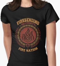 Firebending university Women's Fitted T-Shirt