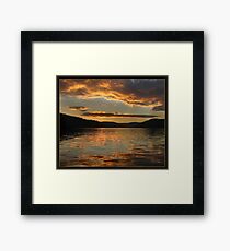 Golden sunset at Ku-ring-gai waters Framed Print