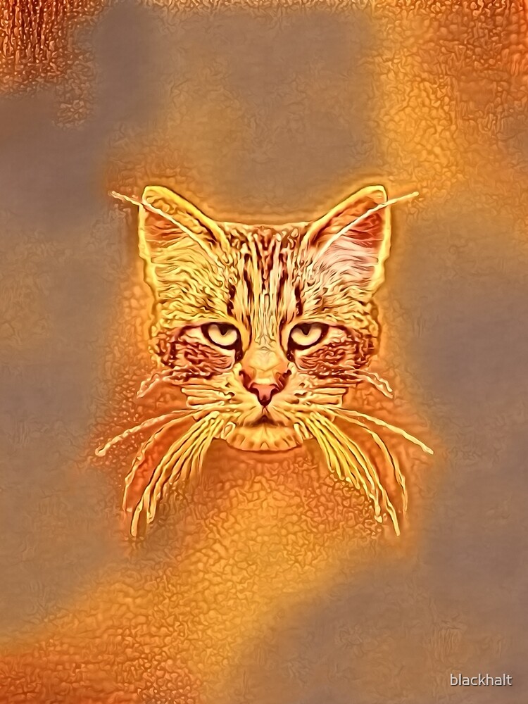 Golden Cat #Art by blackhalt