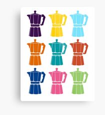 Lienzo metálico Coffee Pot Rainbow
