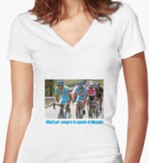 Nibali per semper lo squalo di Messina Women's Fitted V-Neck T-Shirt