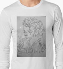 Girl Outline Long Sleeve T-Shirt