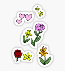 Hearts and Flowers Sticker