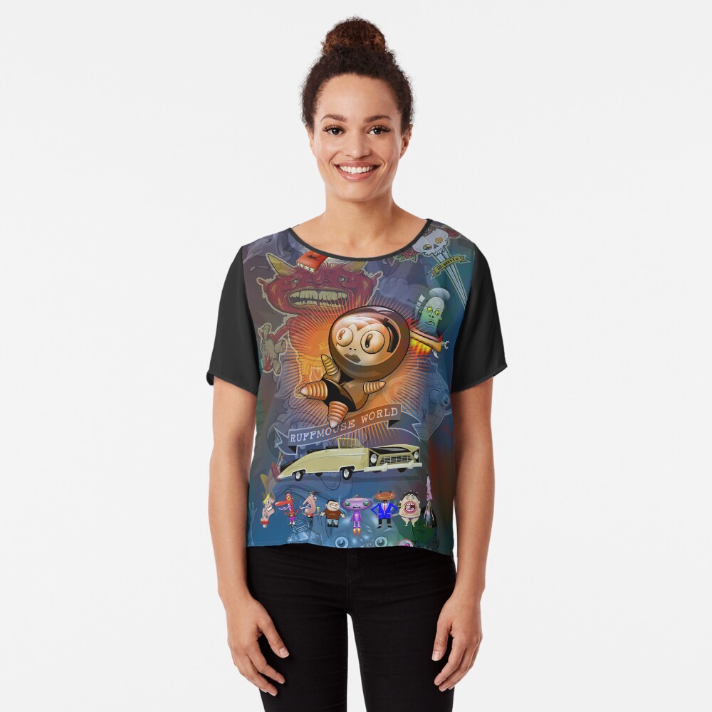 Ruffmouse World Chiffon Top
