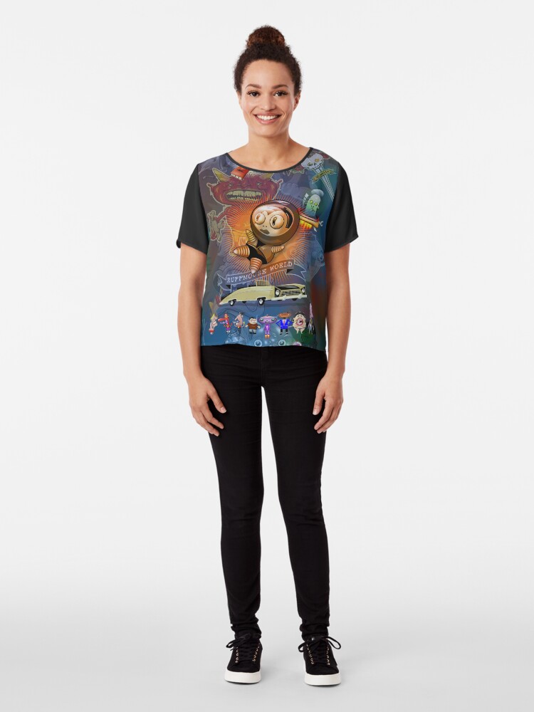 Alternate view of Ruffmouse World Chiffon Top