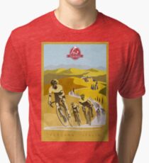 Camiseta de tejido mixto Strade Bianche Retro Cycling Art
