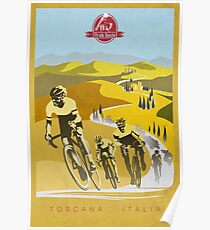 Strade Bianche Retro Cycling Art Poster