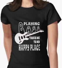 Bass Player Happiness Women's Fitted T-Shirt