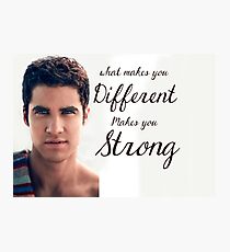 Darren Criss Quote Photographic Print