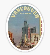 Granville Street, Vancouver, British Columbia, Canada Sticker