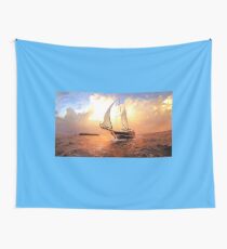 Full Sail Yacht Wall Tapestry