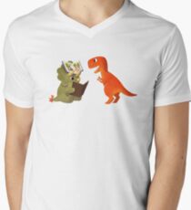 BOOK DINOSAURS 04 Men's V-Neck T-Shirt