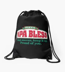 PAPA BLESS PIZZA (Parodie T-Shirt) Turnbeutel